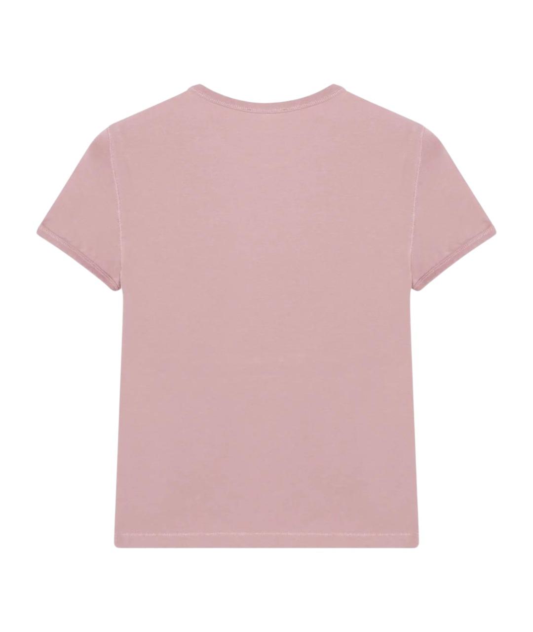 DIESEL Розовая хлопковая футболка, фото 2