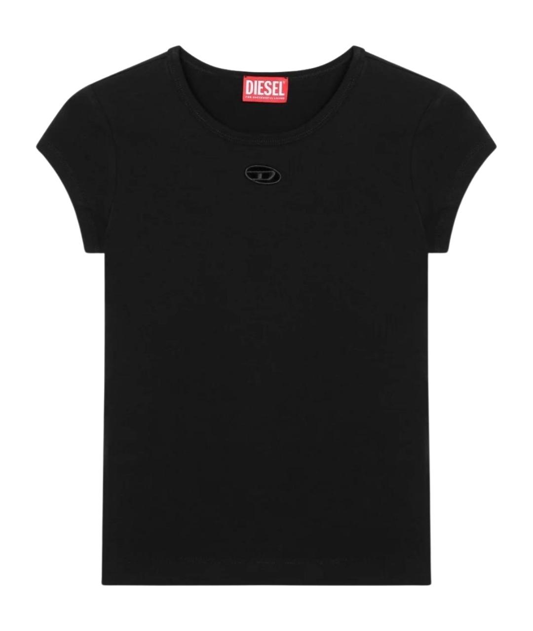 DIESEL Черная хлопковая футболка, фото 1