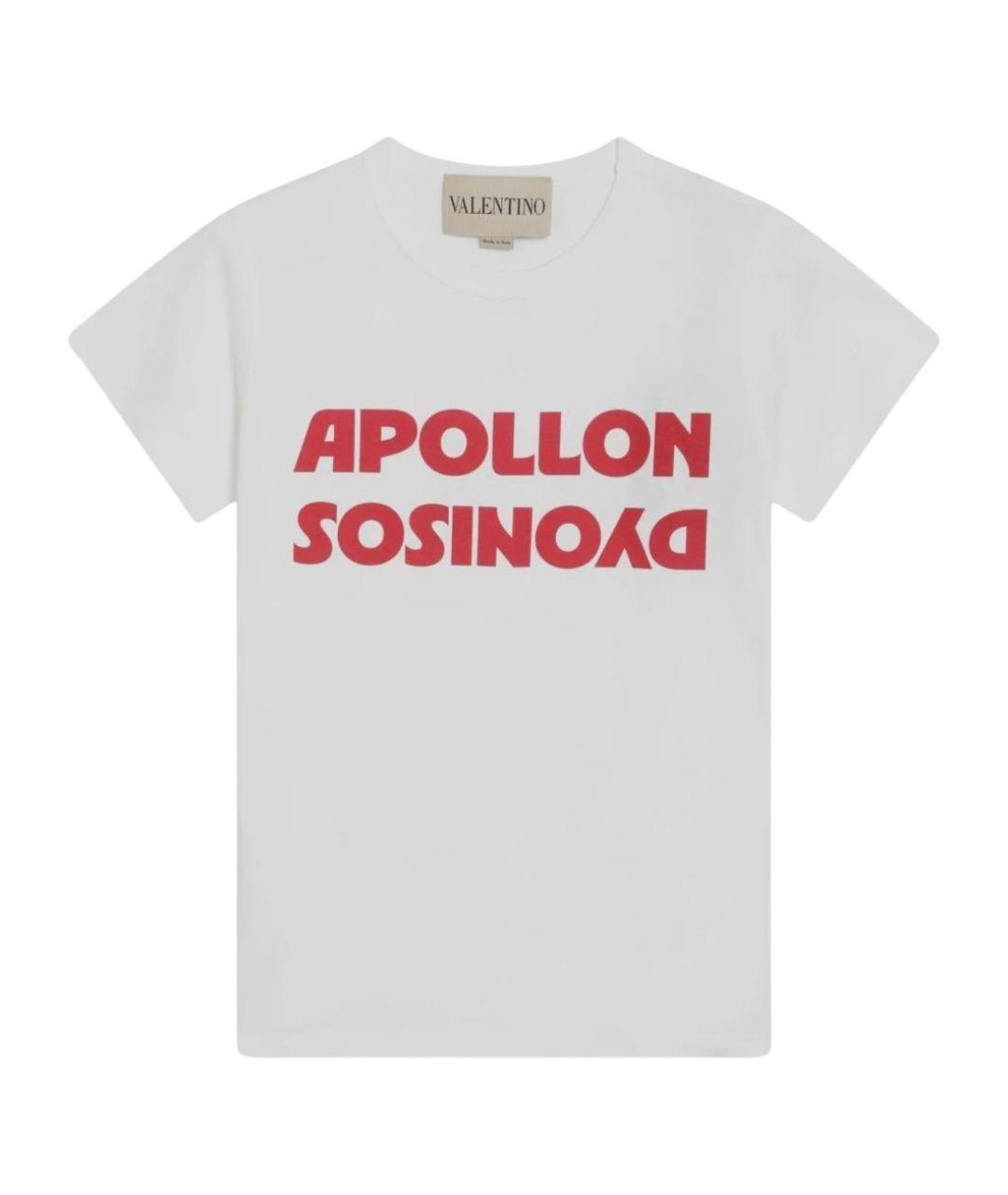 VALENTINO Белая хлопковая футболка, фото 1