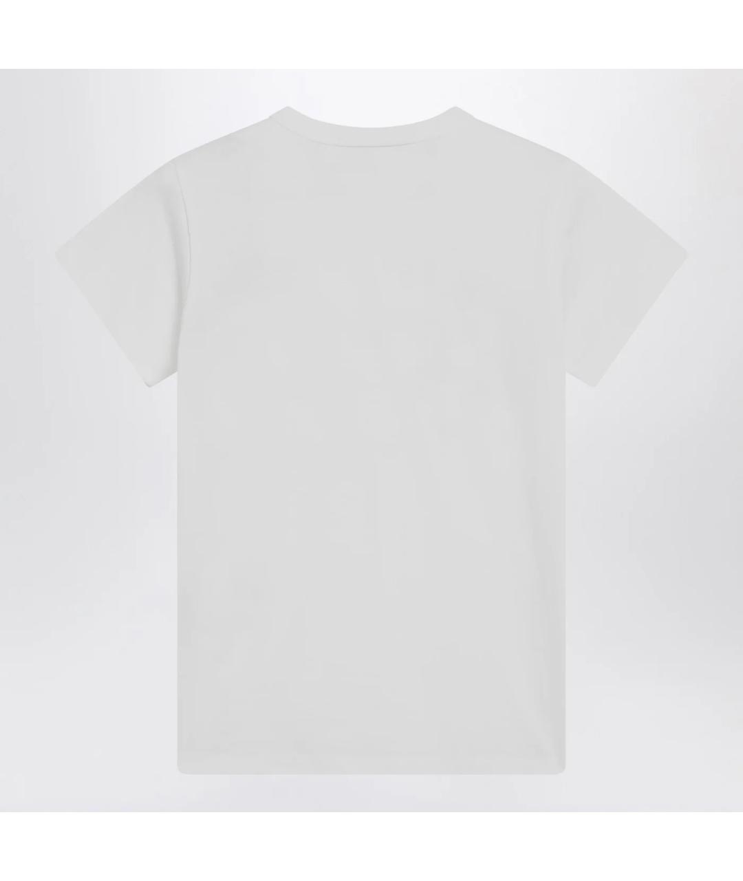 VALENTINO Белая хлопковая футболка, фото 2