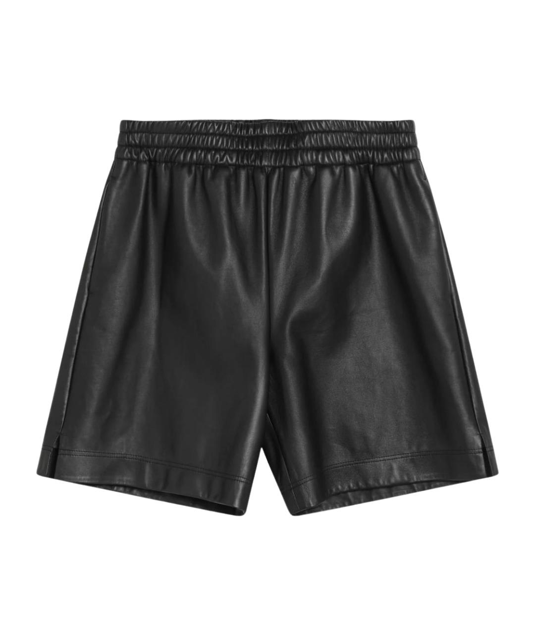 GUCCI Черные кожаные шорты, фото 1