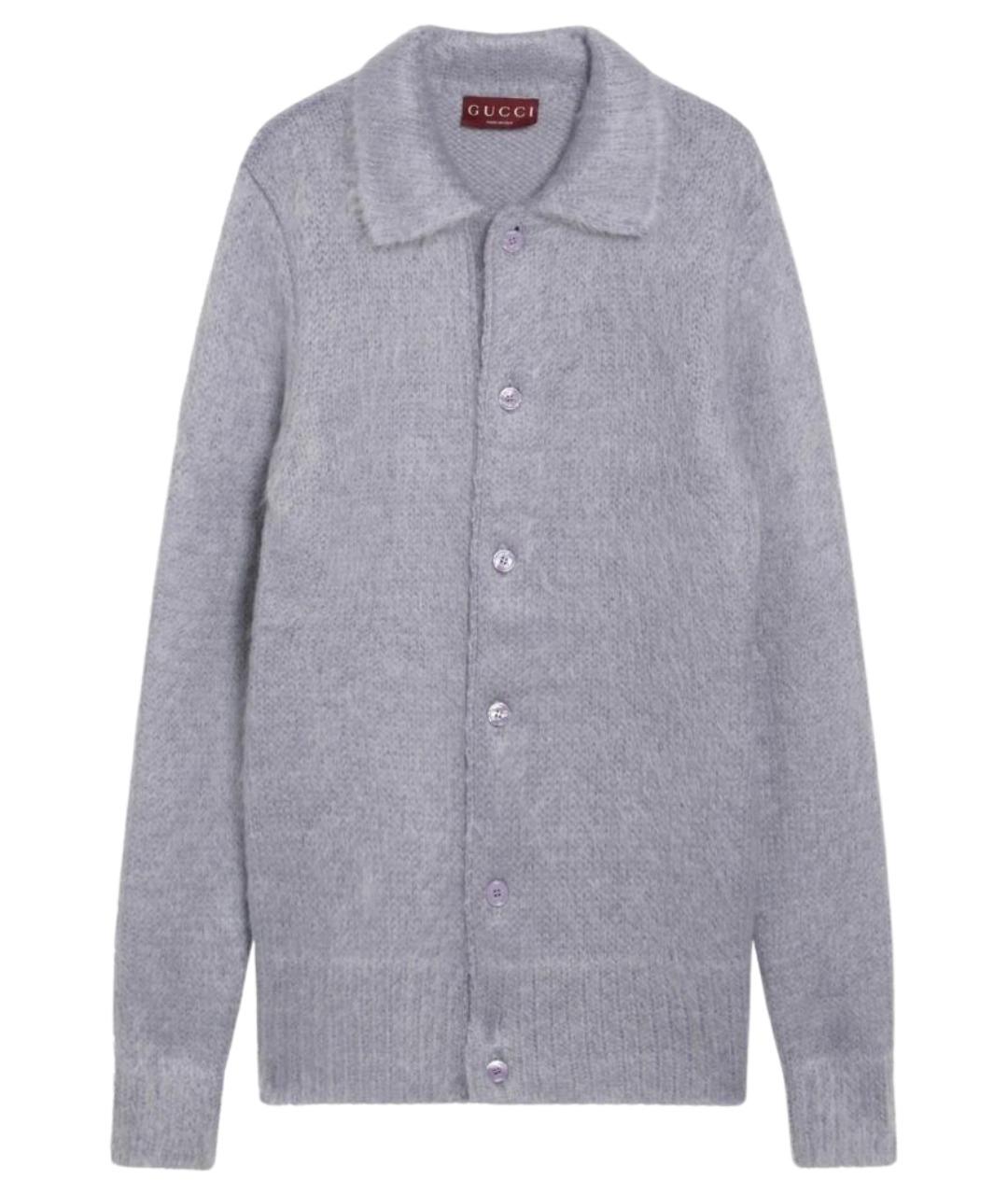 GUCCI Фиолетовый шерстяной кардиган, фото 1