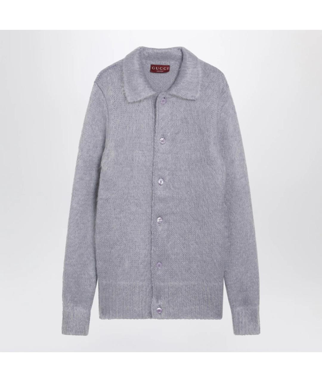 GUCCI Фиолетовый шерстяной кардиган, фото 3