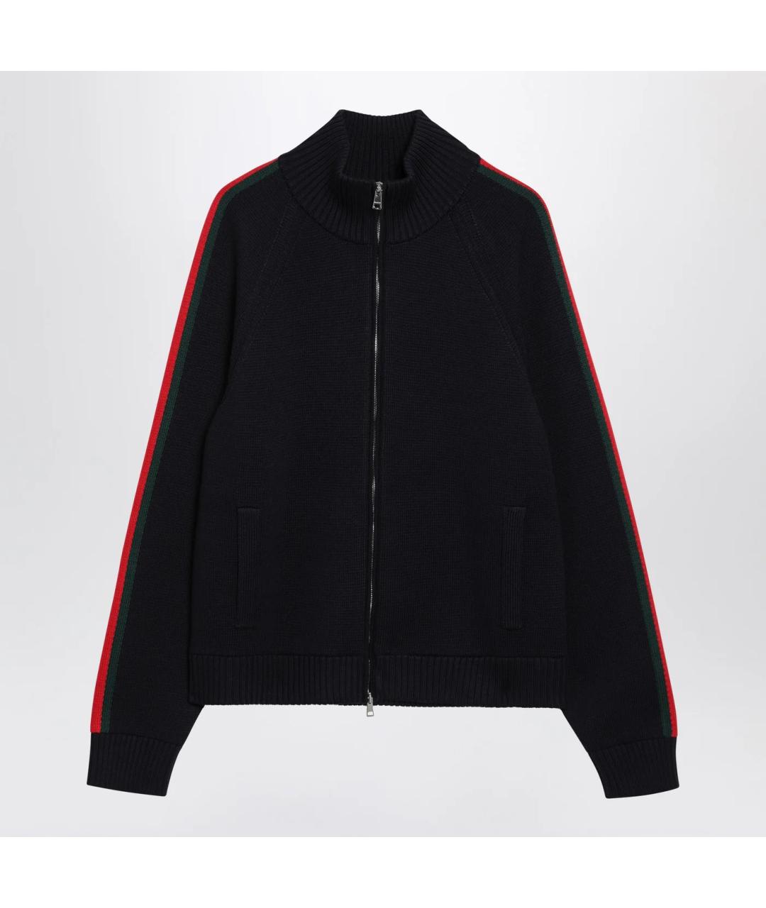 GUCCI Темно-синий шерстяной кардиган, фото 3