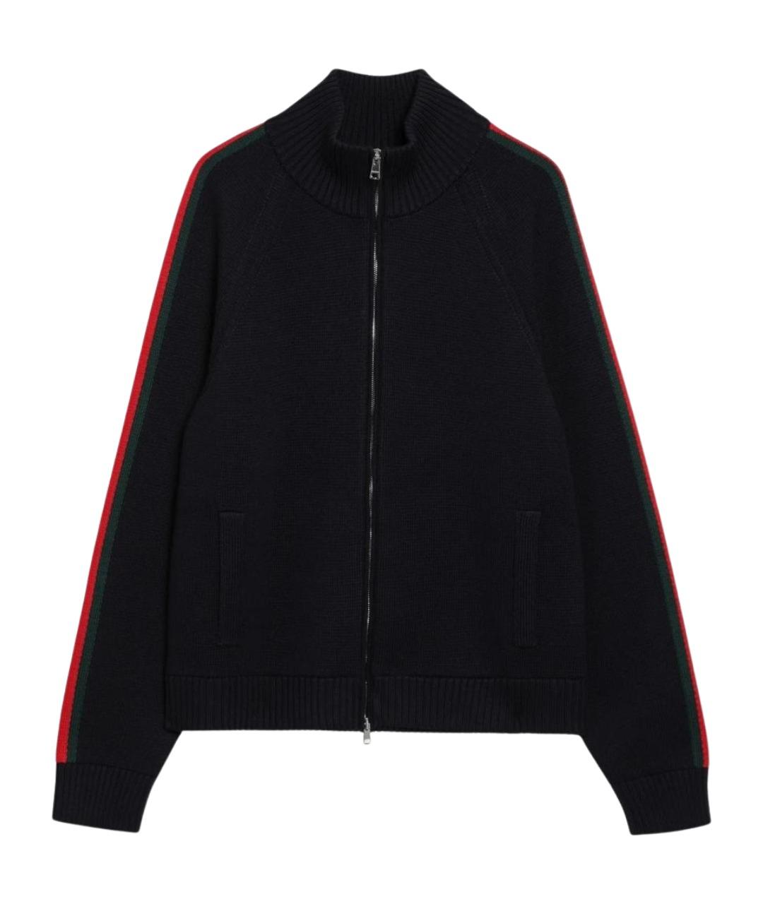 GUCCI Темно-синий шерстяной кардиган, фото 1