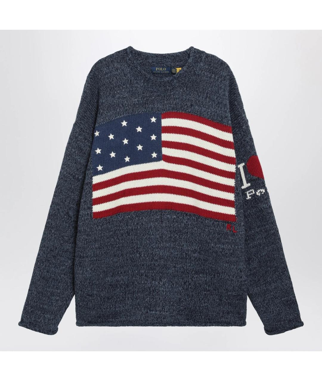 POLO RALPH LAUREN Синий хлопковый джемпер / свитер, фото 3