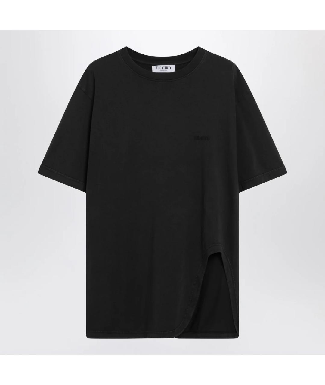 THE ATTICO Черная хлопковая футболка, фото 3