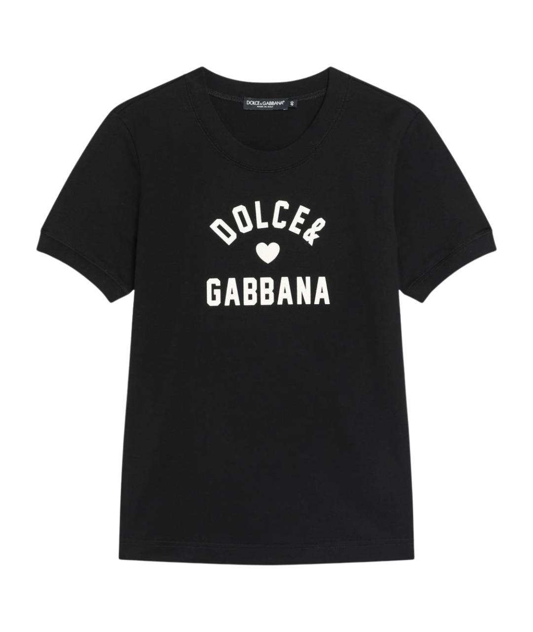 DOLCE&GABBANA Черная хлопковая футболка, фото 1