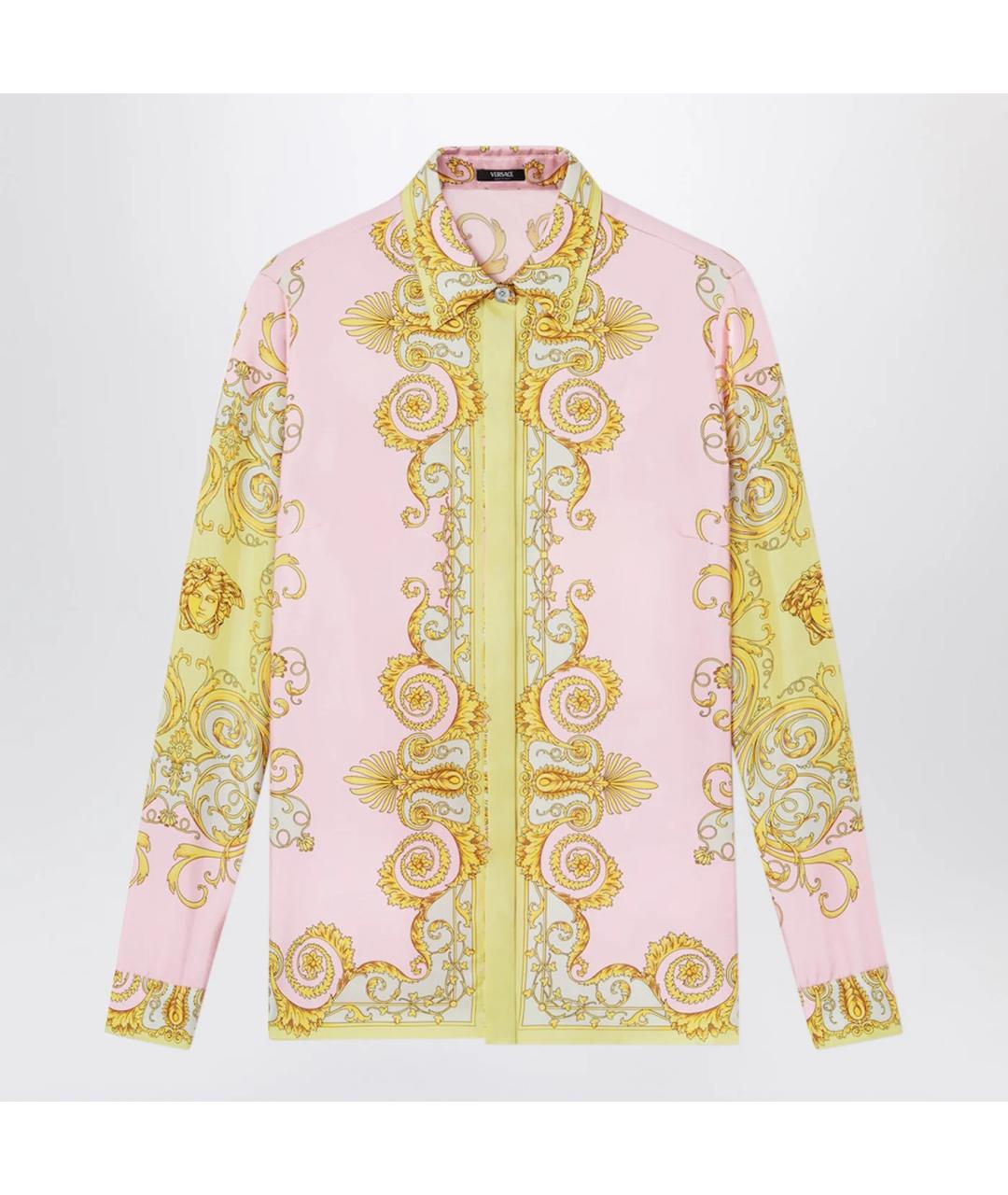 VERSACE Розовая шелковая рубашка, фото 3
