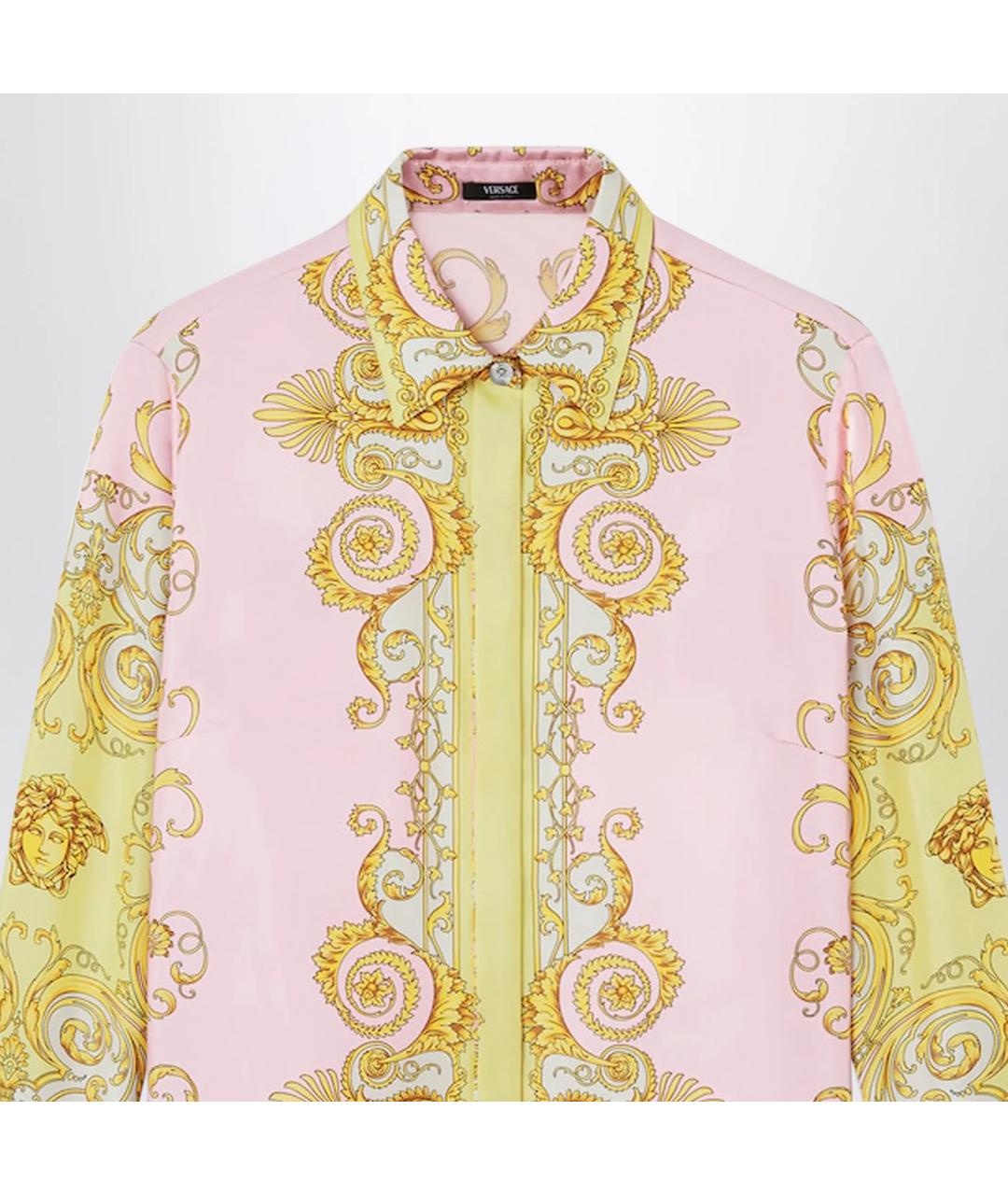 VERSACE Розовая шелковая рубашка, фото 2