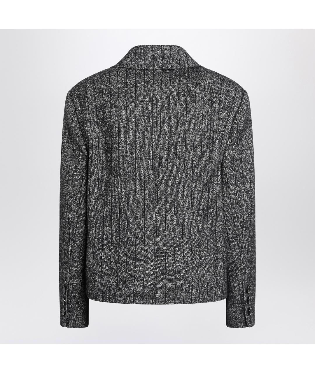 DOLCE&GABBANA Серый шерстяной жакет/пиджак, фото 2