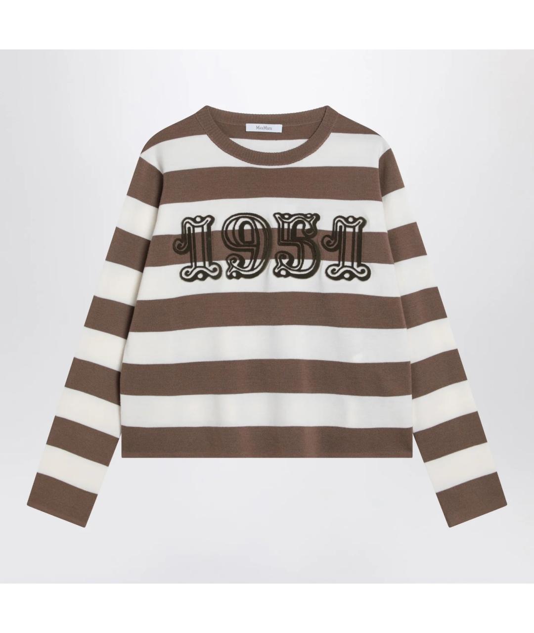 MAX MARA Коричневый шерстяной джемпер / свитер, фото 3