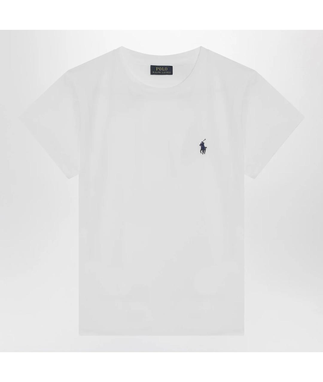 POLO RALPH LAUREN Белая хлопковая футболка, фото 3
