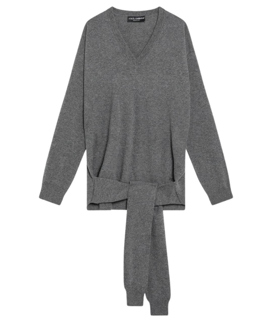 DOLCE&GABBANA Серый кашемировый джемпер / свитер, фото 1