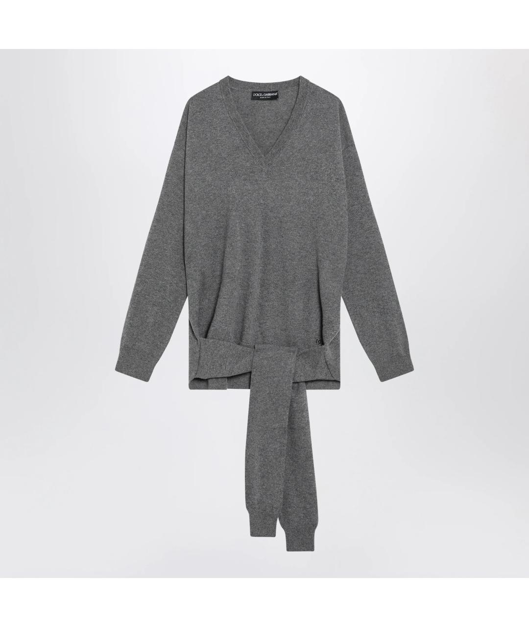 DOLCE&GABBANA Серый кашемировый джемпер / свитер, фото 3