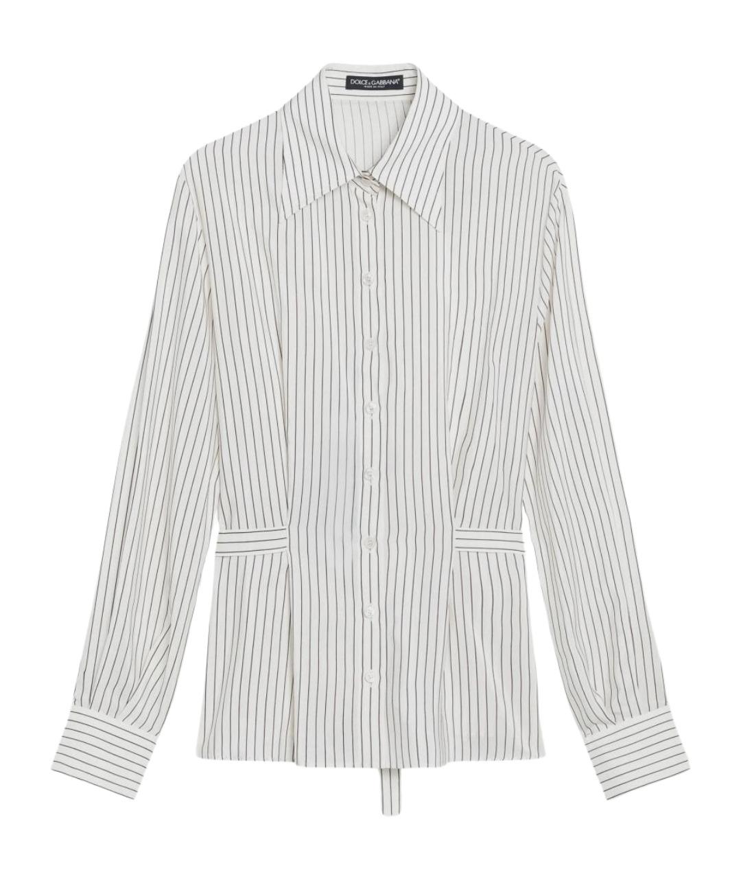 DOLCE&GABBANA Белая хлопковая рубашка, фото 1