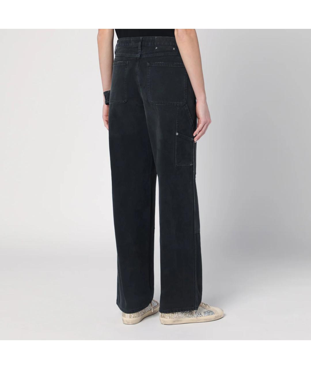 GOLDEN GOOSE DELUXE BRAND Черные хлопковые прямые джинсы, фото 2