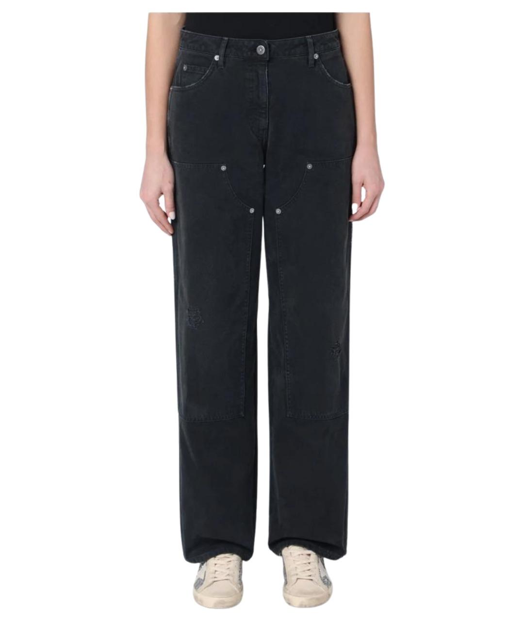 GOLDEN GOOSE DELUXE BRAND Черные хлопковые прямые джинсы, фото 1