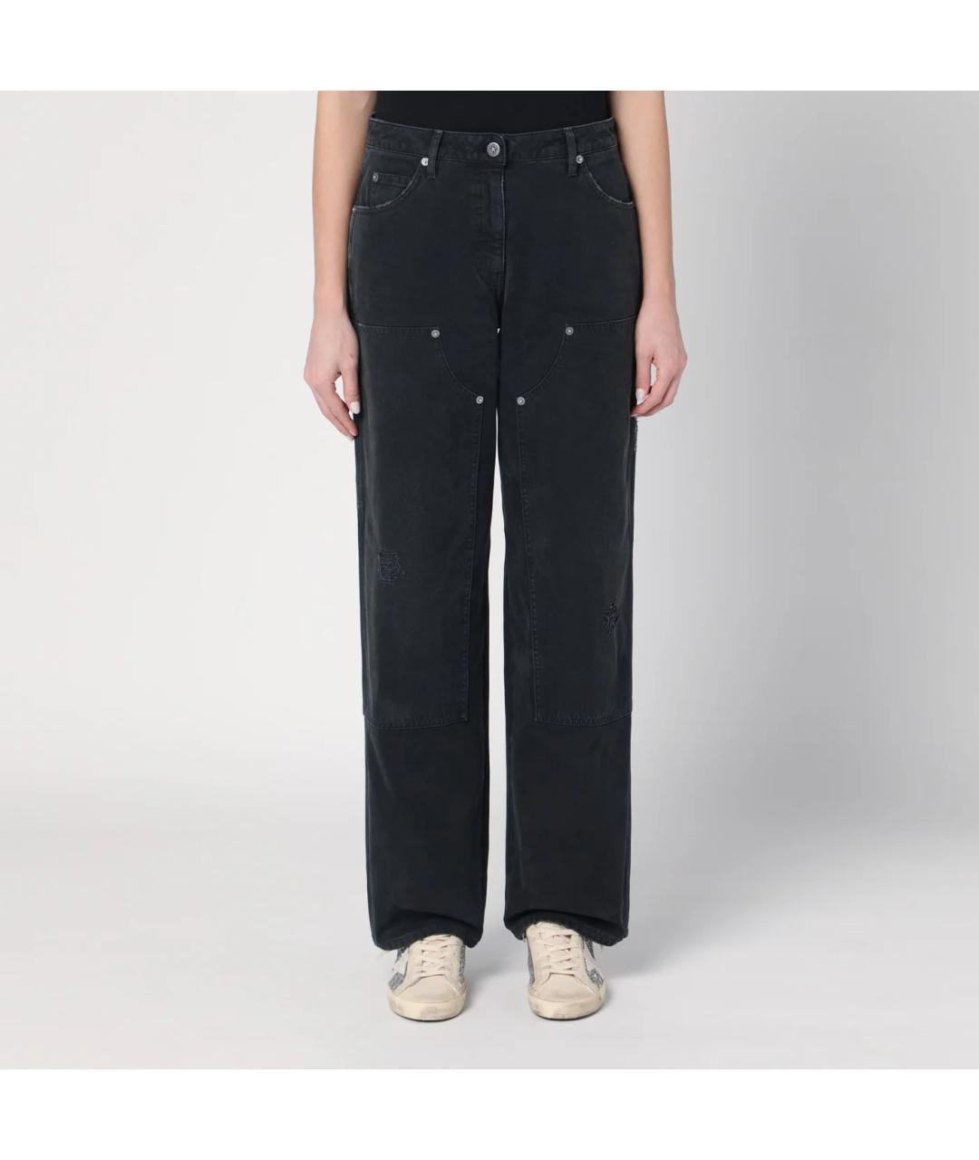 GOLDEN GOOSE DELUXE BRAND Черные хлопковые прямые джинсы, фото 3