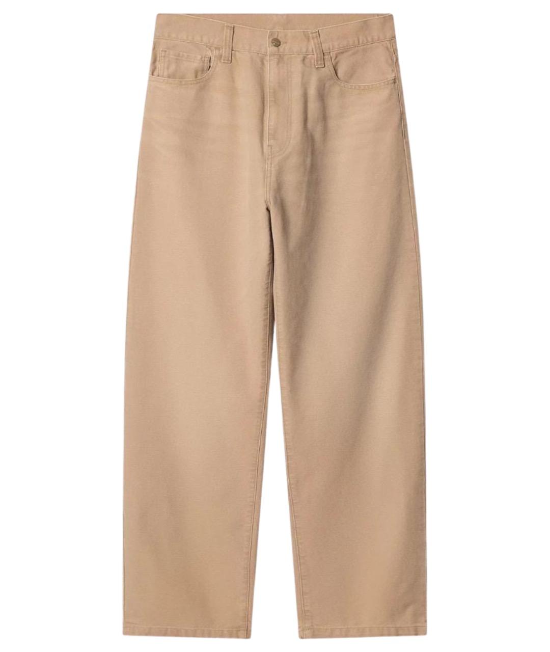 CARHARTT WIP Бежевые хлопковые повседневные брюки, фото 1