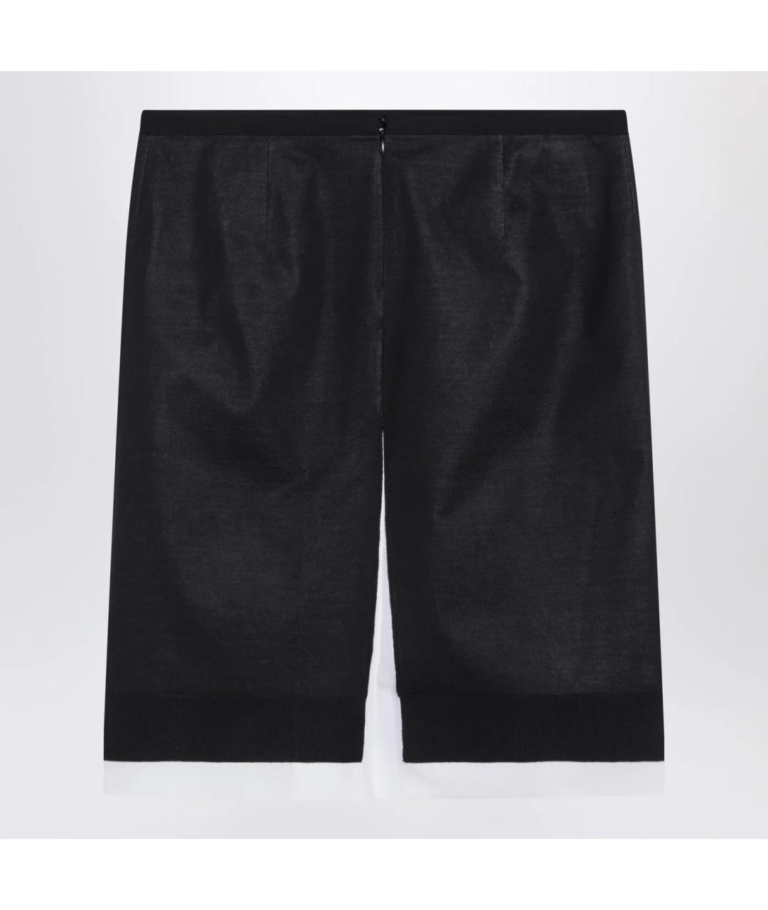 MIU MIU Темно-синяя шерстяная юбка миди, фото 2