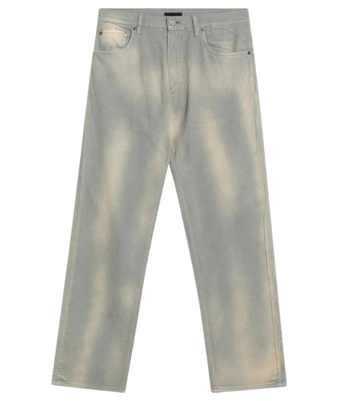 PRADA Голубые хлопковые прямые джинсы, фото 1