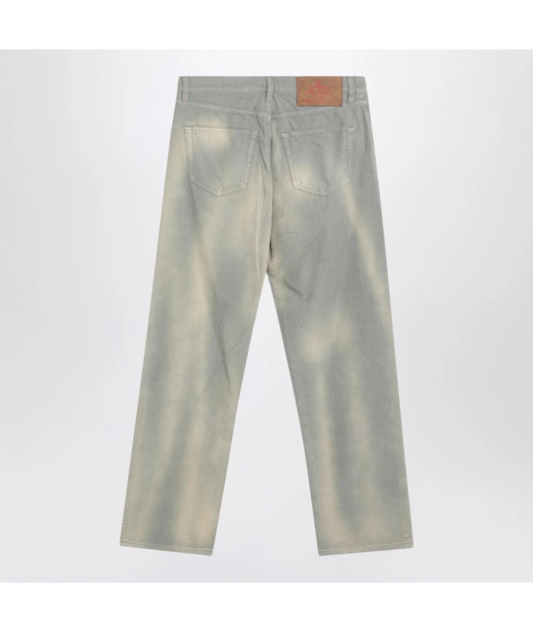 PRADA Голубые хлопковые прямые джинсы, фото 2