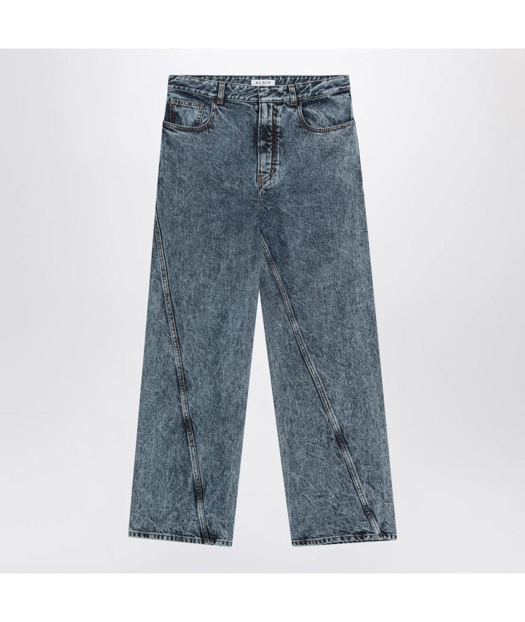 ALAIA Синие хлопковые прямые джинсы, фото 3