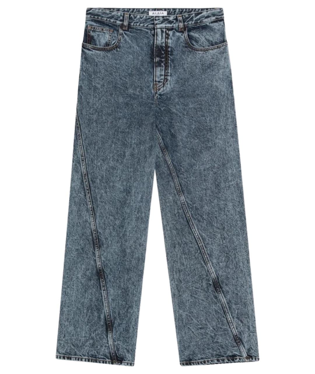 ALAIA Синие хлопковые прямые джинсы, фото 1