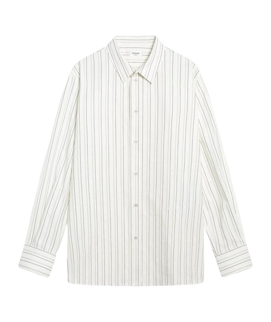 SAINT LAURENT Белая хлопковая кэжуал рубашка, фото 1