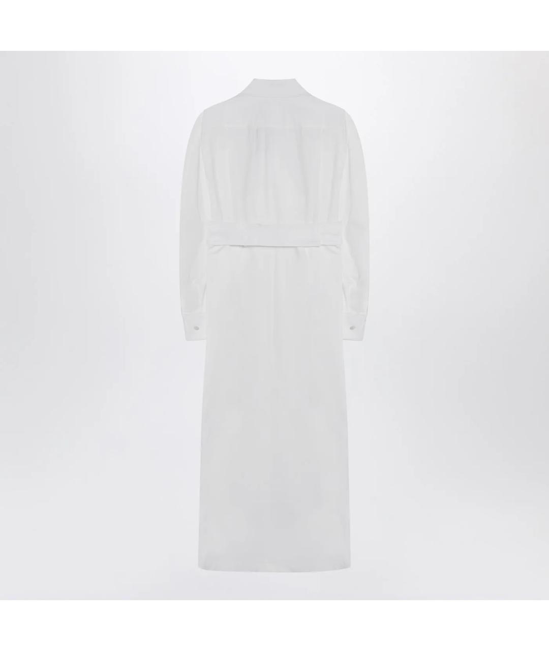 MAX MARA Белое хлопковое повседневное платье, фото 2
