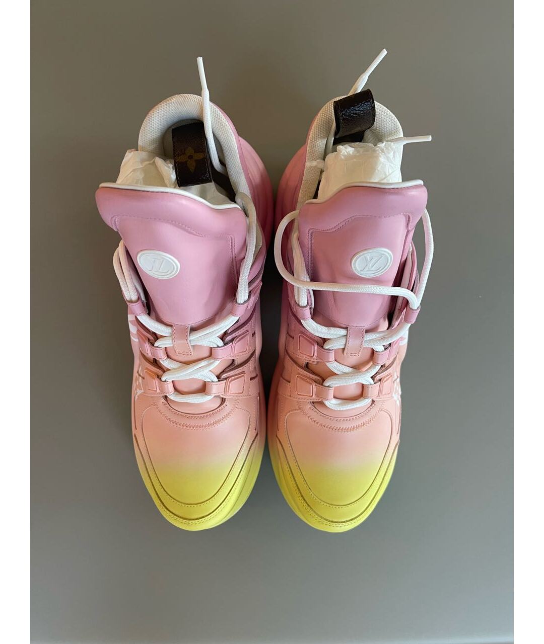 LOUIS VUITTON PRE-OWNED Розовые кожаные кроссовки, фото 2