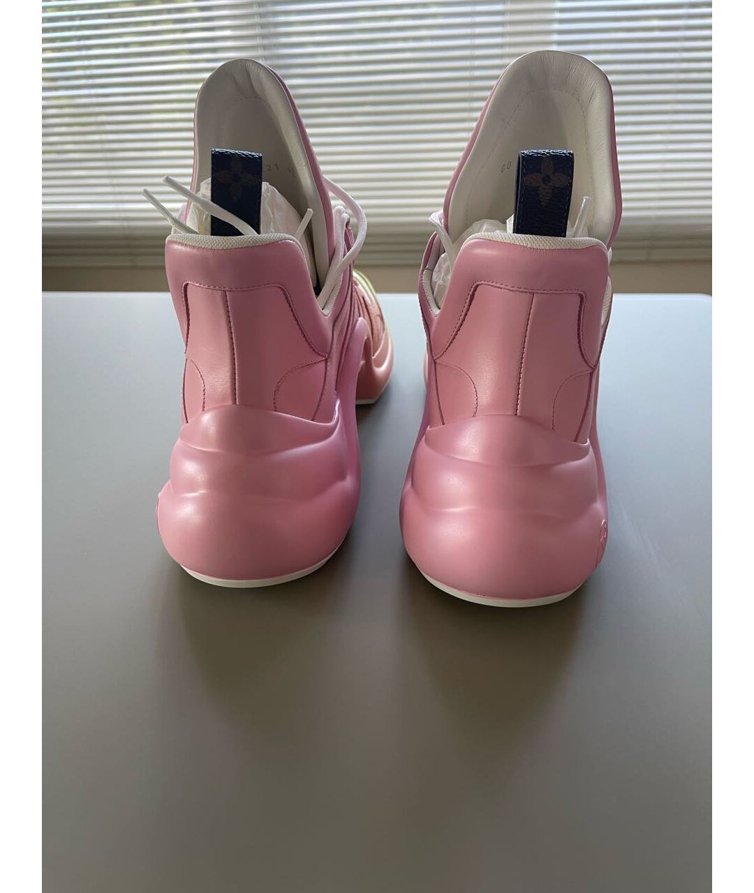 LOUIS VUITTON PRE-OWNED Розовые кожаные кроссовки, фото 4