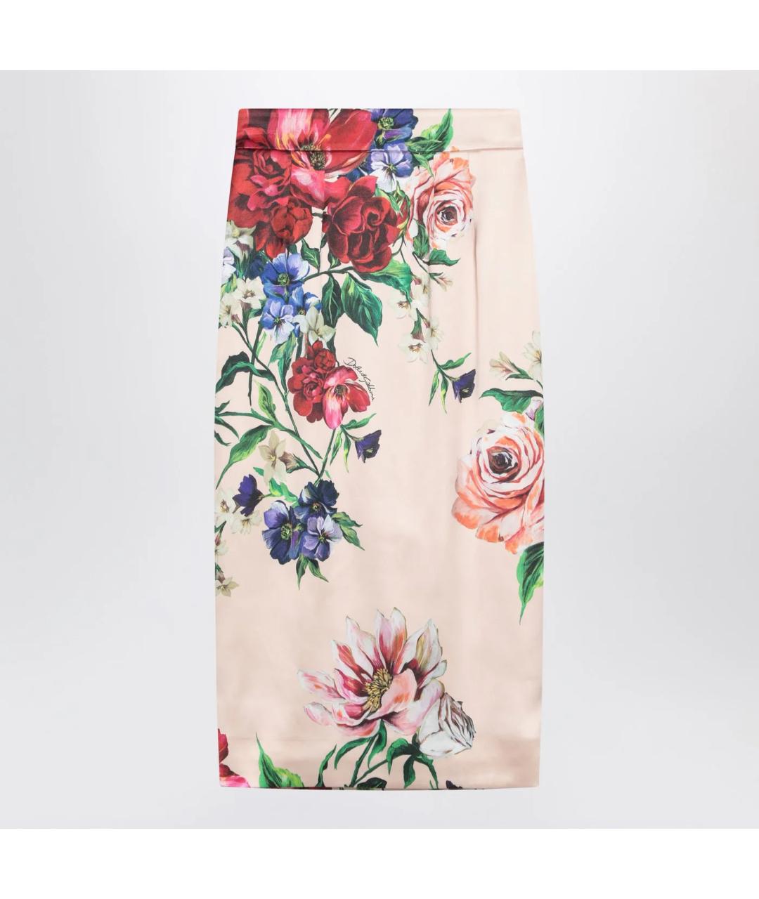 DOLCE&GABBANA Мульти вискозная юбка миди, фото 3