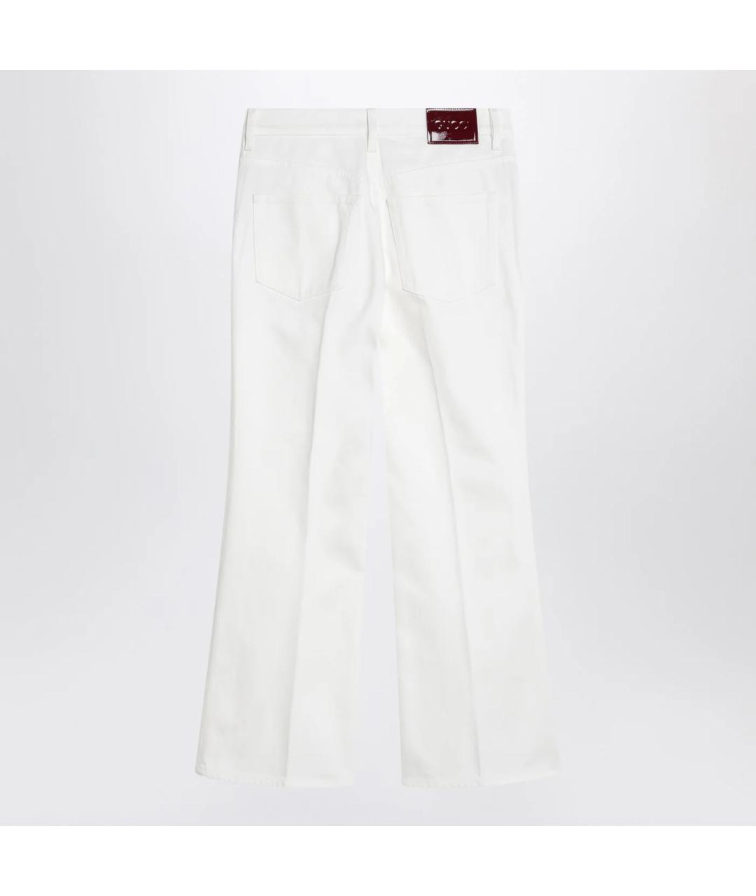 GUCCI Белые деним прямые брюки, фото 2