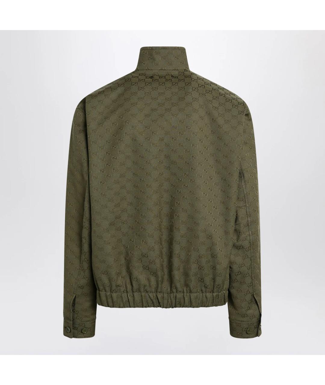 GUCCI Зеленая хлопковая куртка, фото 2