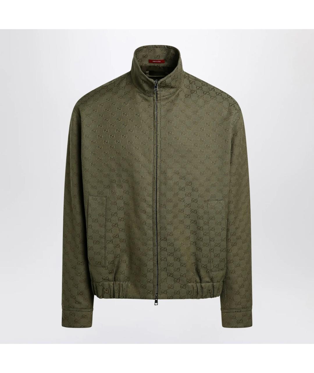 GUCCI Зеленая хлопковая куртка, фото 3