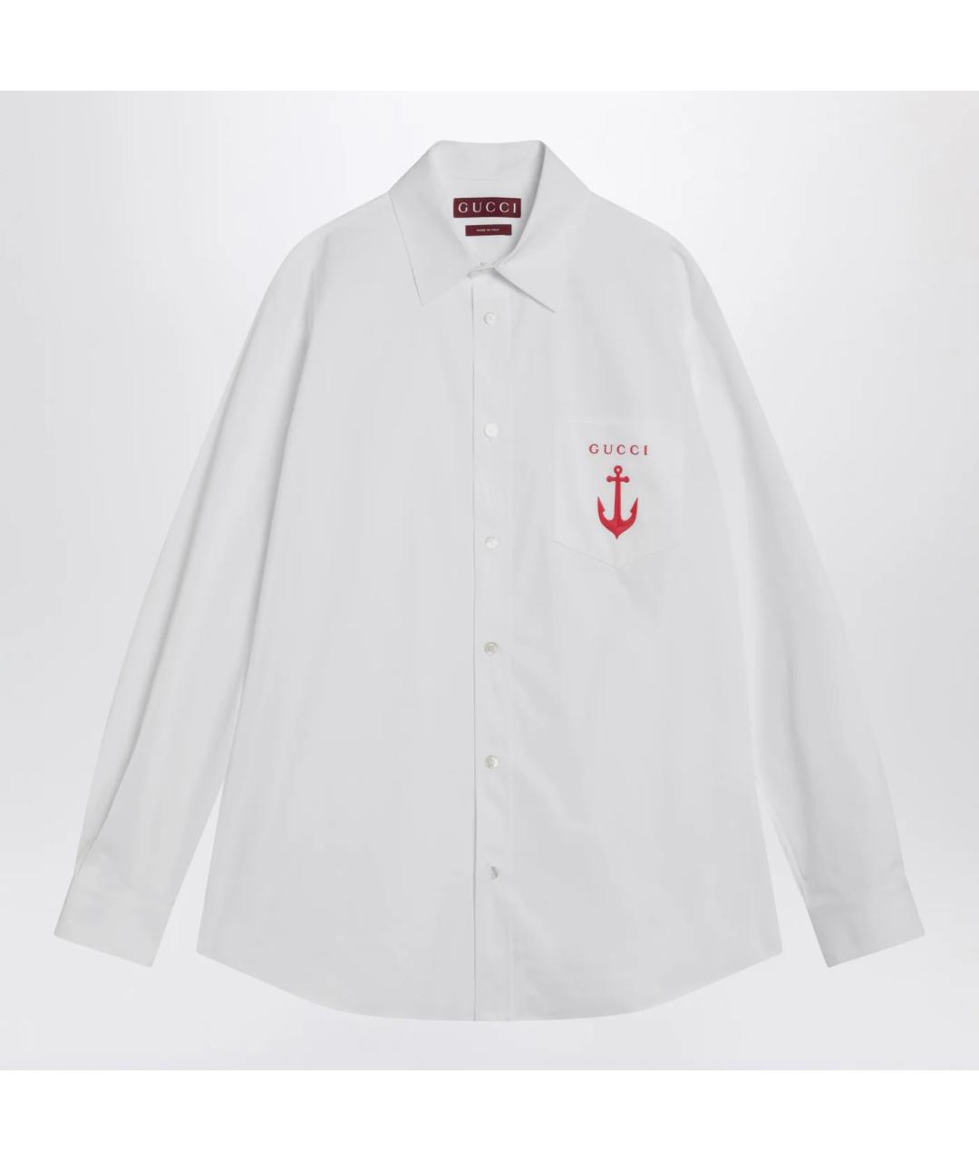GUCCI Белая хлопковая кэжуал рубашка, фото 3