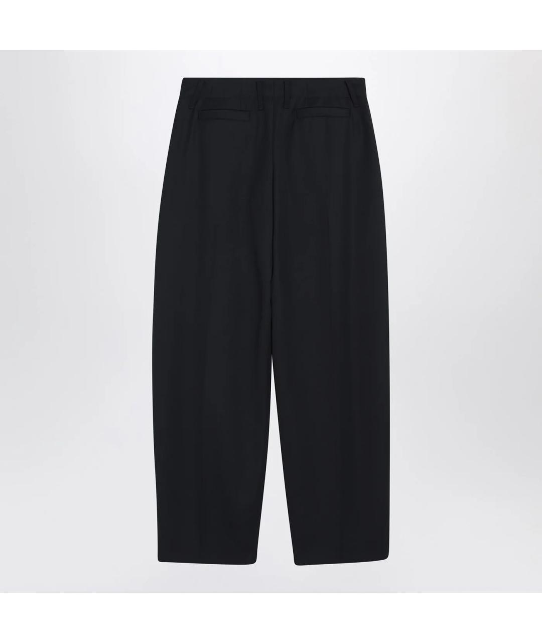 ALEXANDER MCQUEEN Темно-синие шерстяные прямые брюки, фото 2