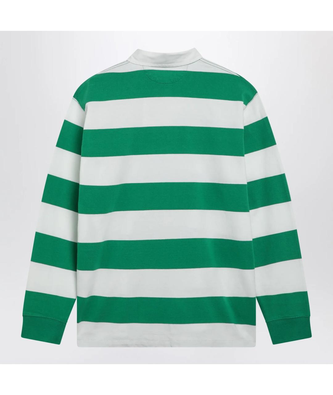 POLO RALPH LAUREN Зеленые хлопковое поло с длинным рукавом, фото 2