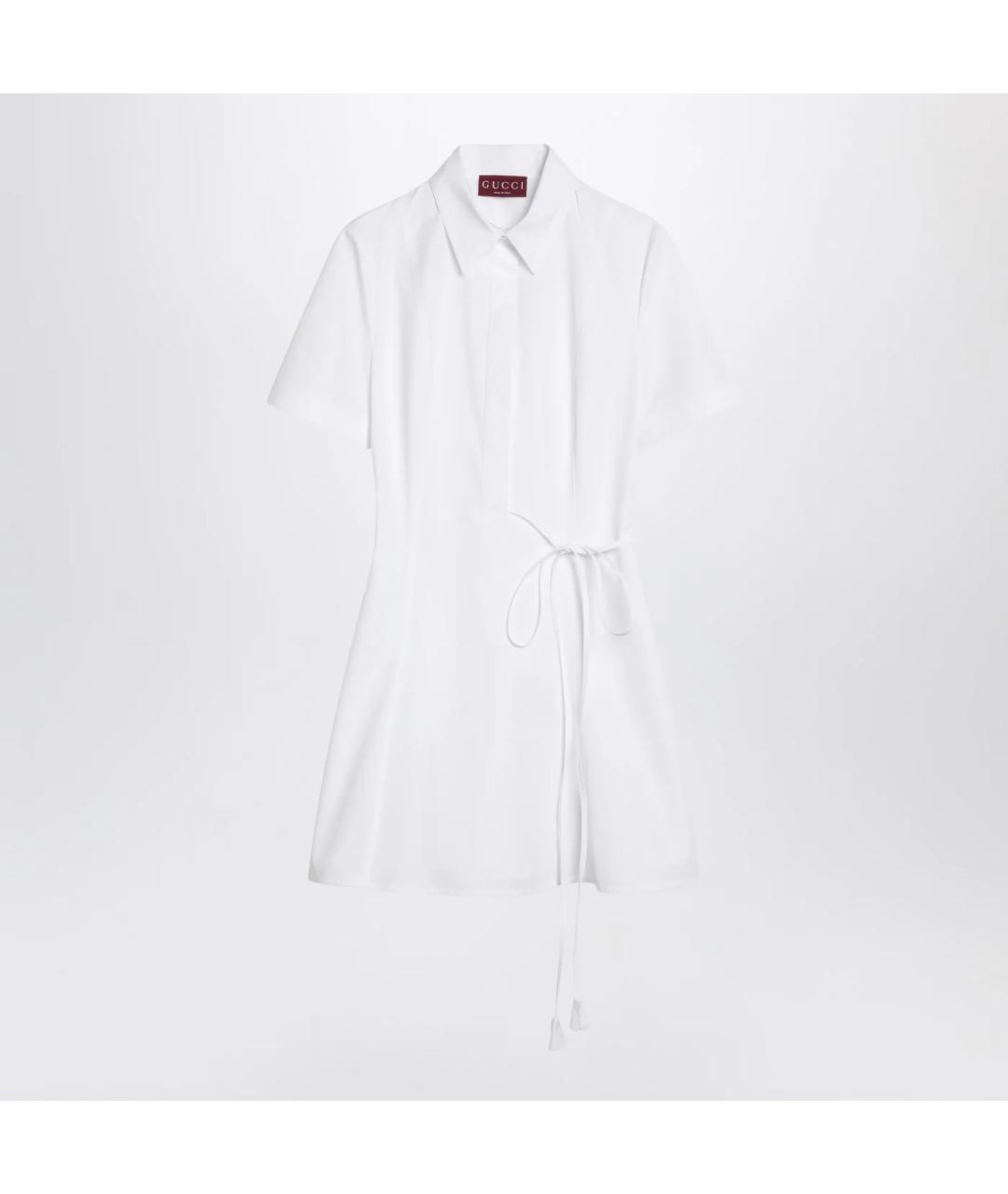 GUCCI Белое хлопковое повседневное платье, фото 3