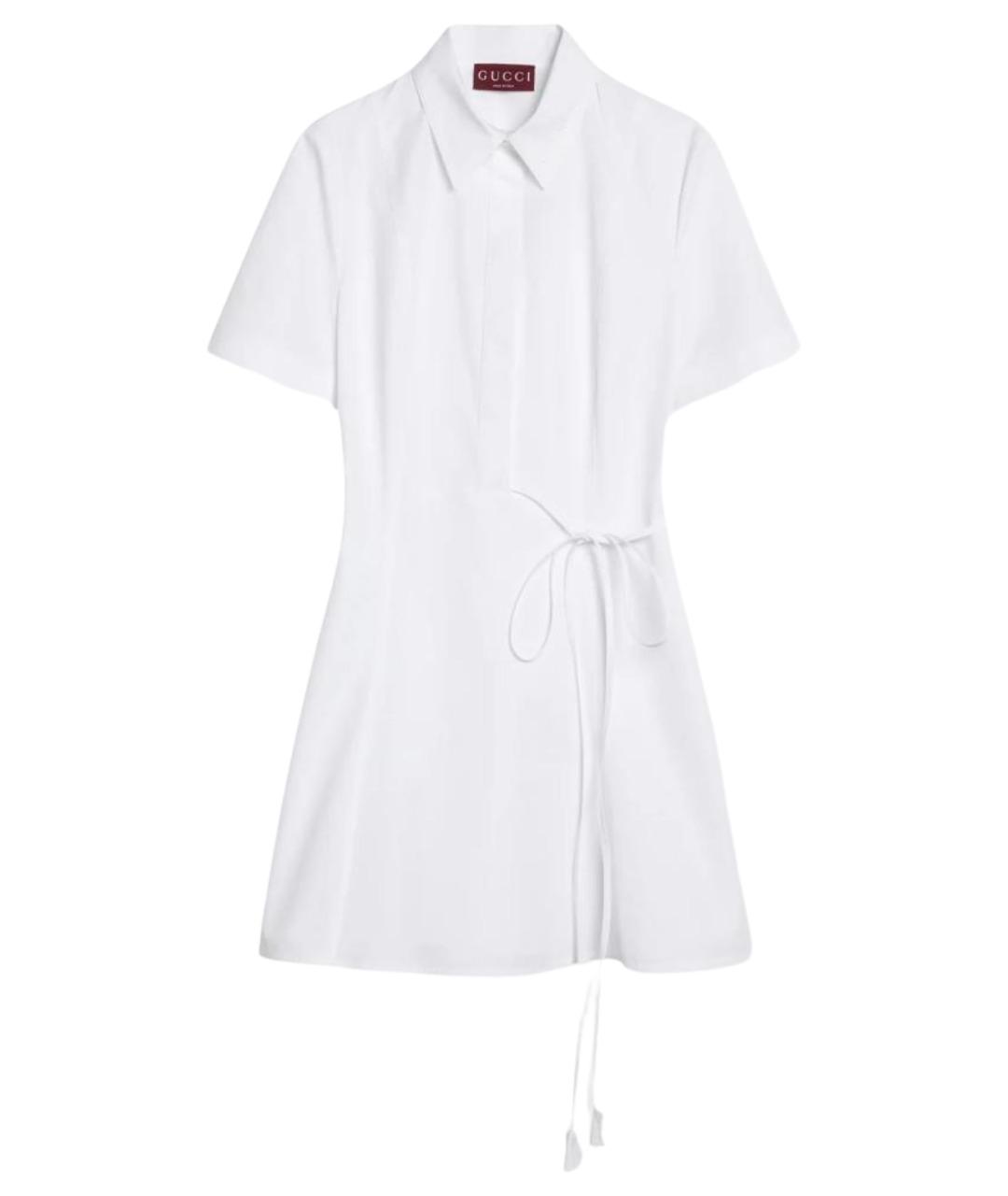 GUCCI Белое хлопковое повседневное платье, фото 1