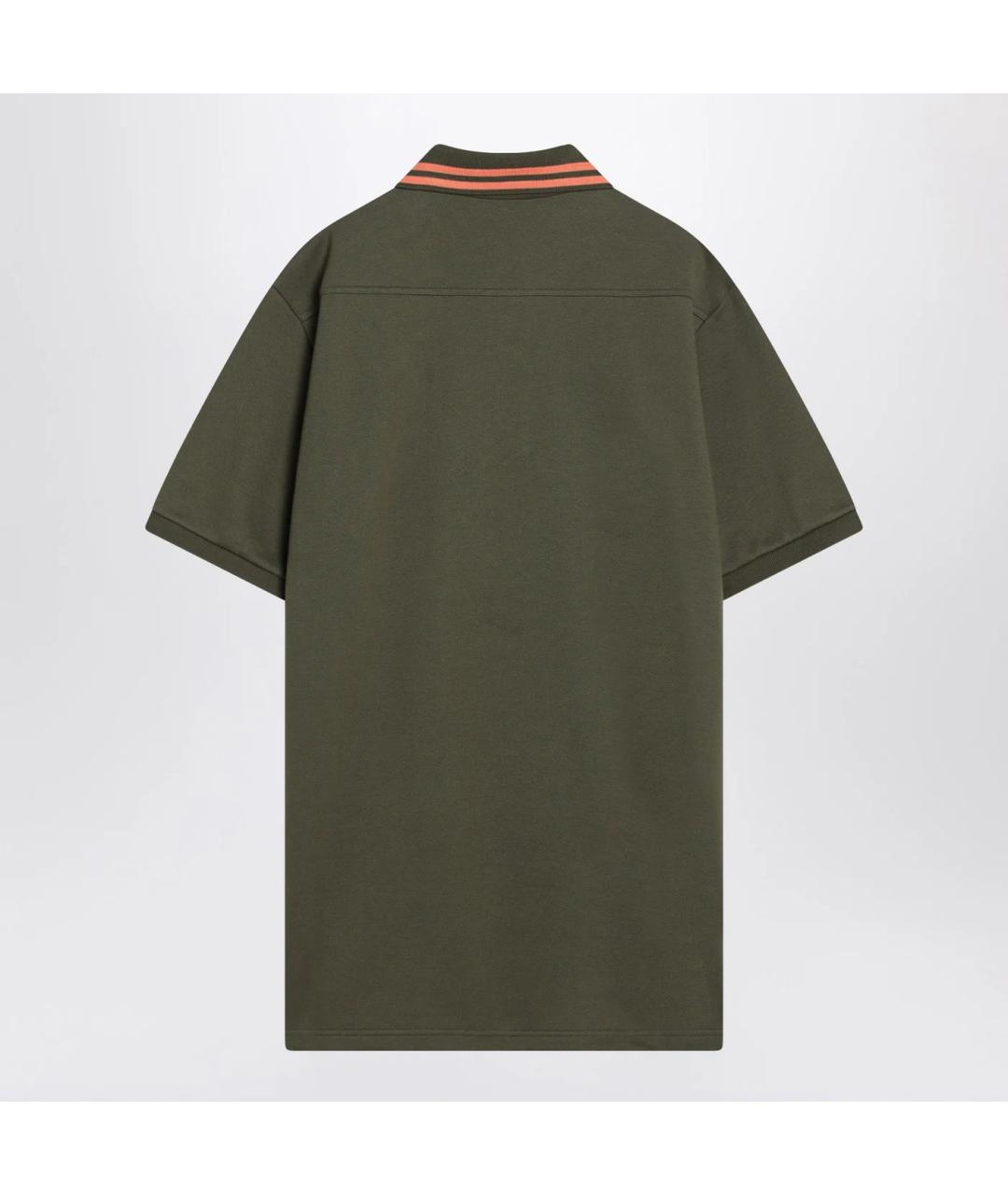 GUCCI Зеленые хлопковое поло с коротким рукавом, фото 2