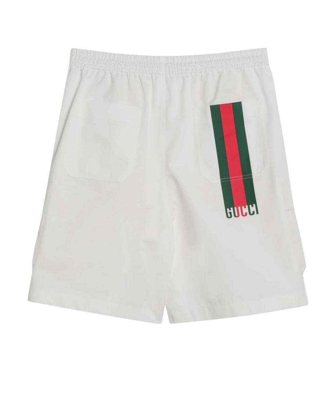 GUCCI Белые хлопковые шорты, фото 2