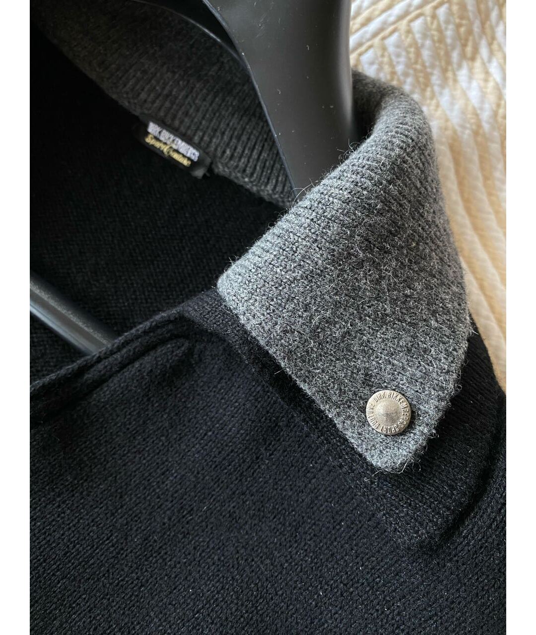 BIKKEMBERGS Черный кашемировый джемпер / свитер, фото 5