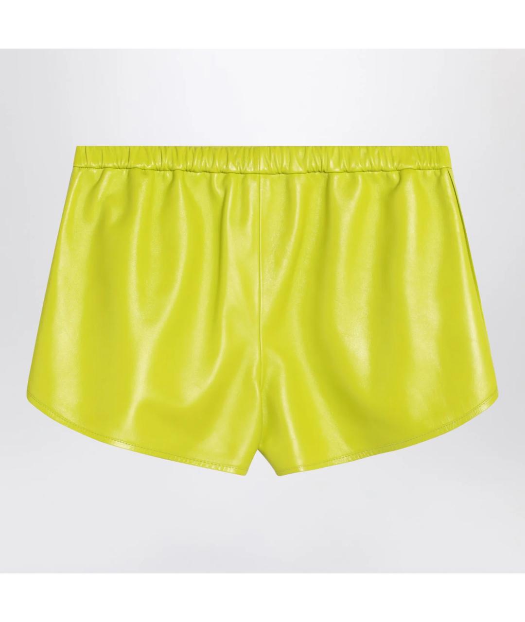 GUCCI Зеленые кожаные шорты, фото 2