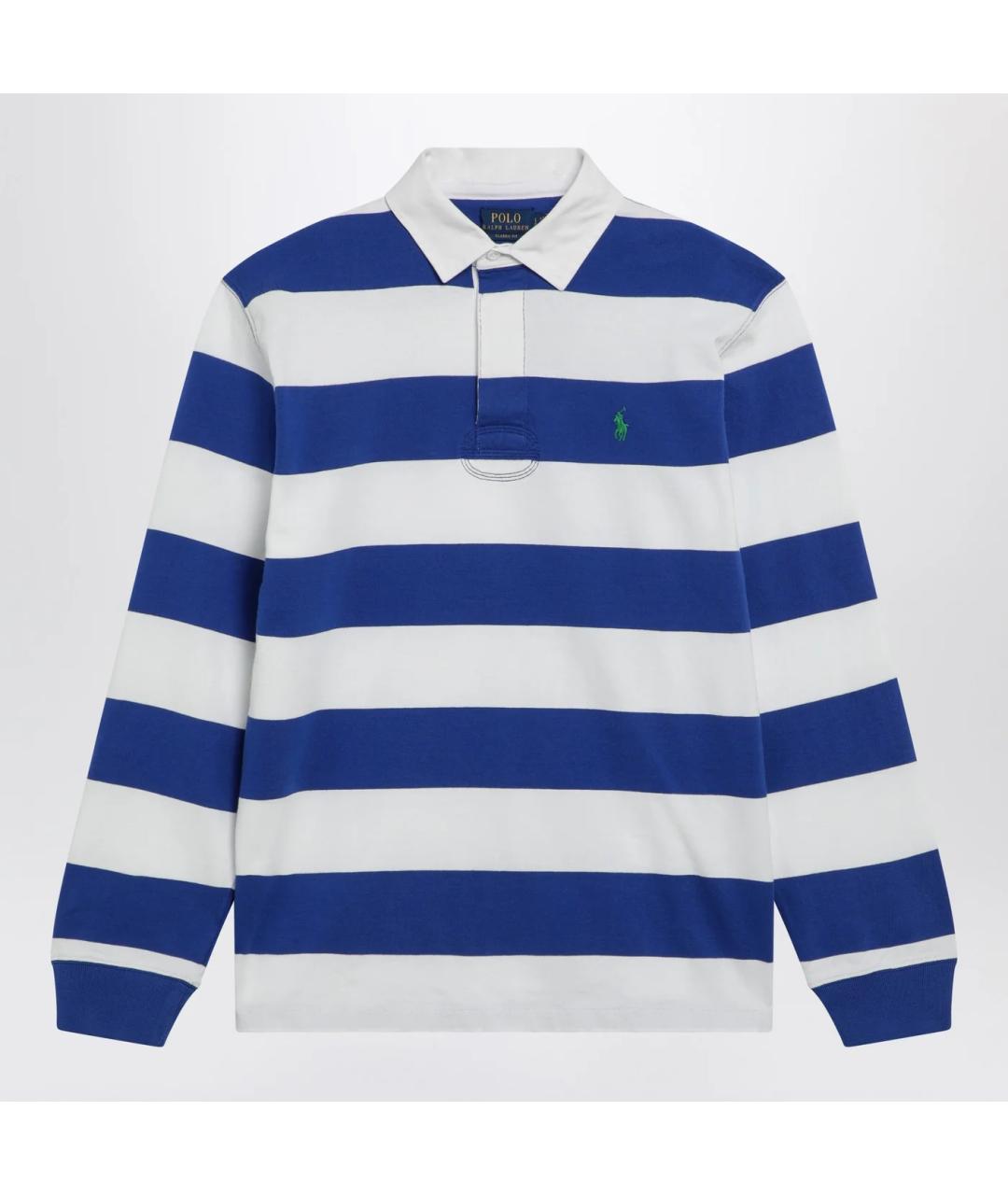 POLO RALPH LAUREN Мульти хлопковое поло с длинным рукавом, фото 3