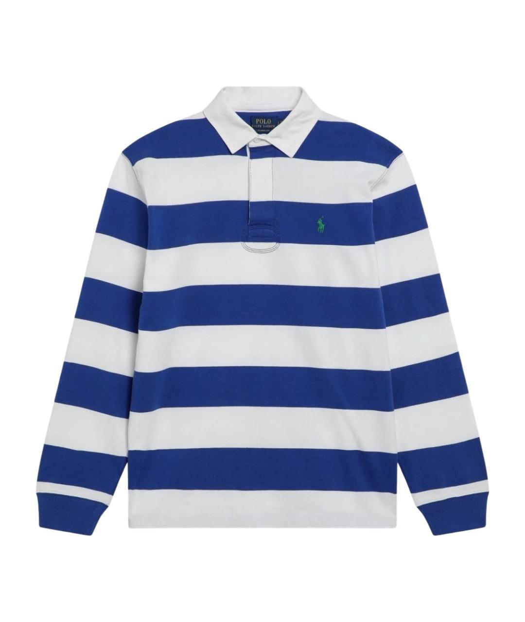 POLO RALPH LAUREN Мульти хлопковое поло с длинным рукавом, фото 1