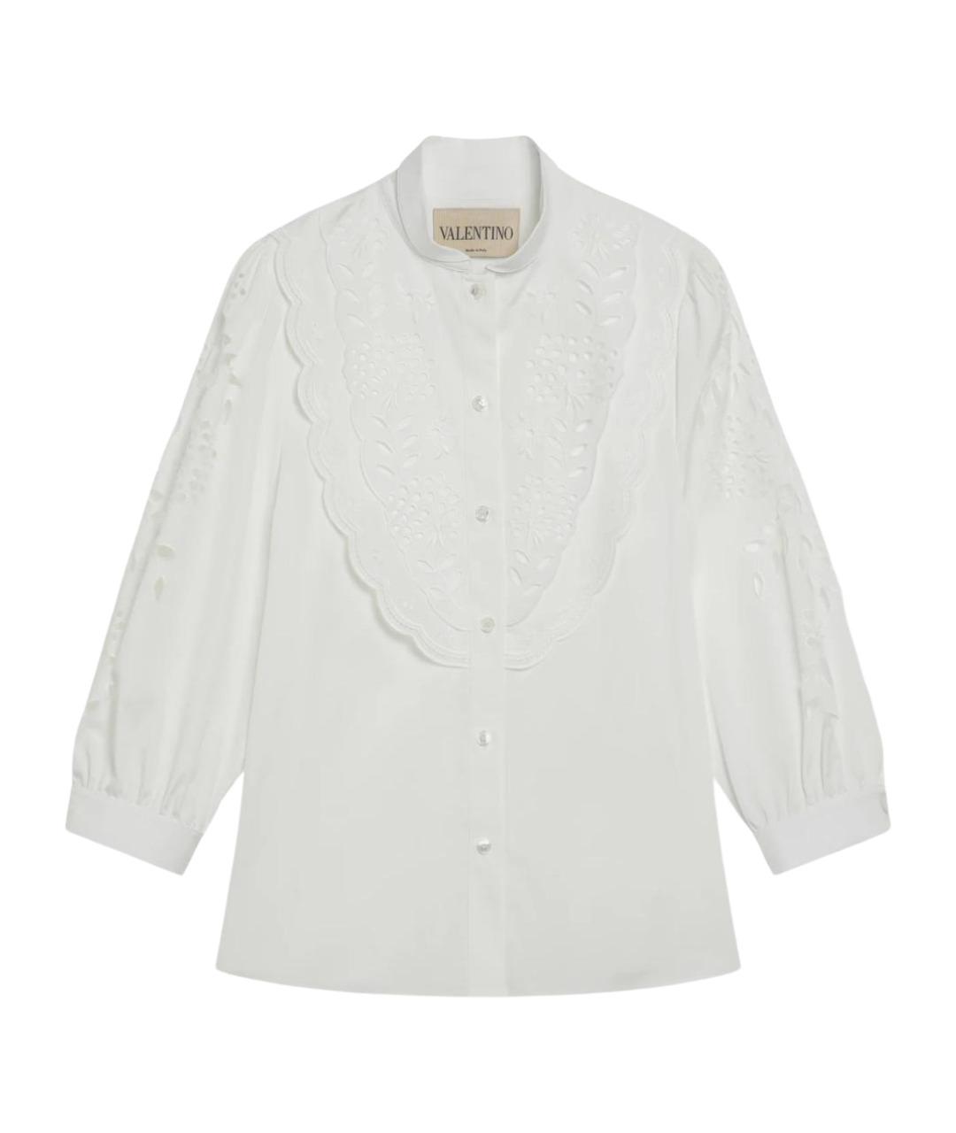VALENTINO Белая хлопковая рубашка, фото 1