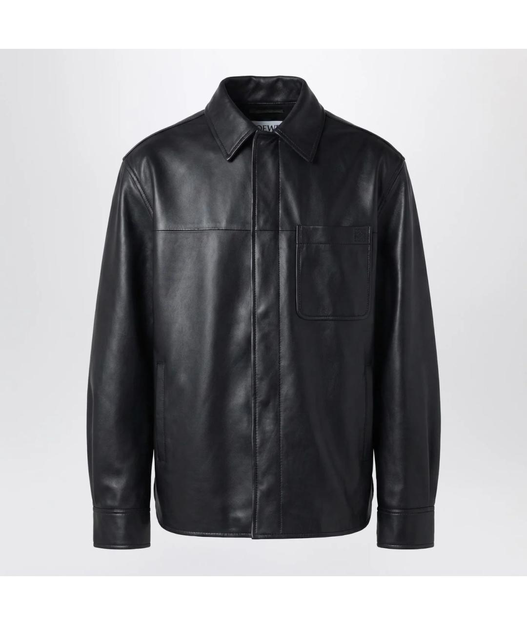 LOEWE Черная кожаная куртка, фото 3